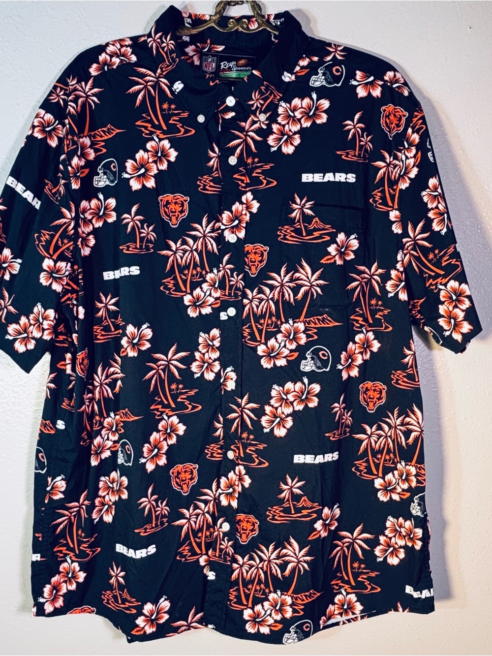 Chicago Bears Reyn Spooner NFL Hawaiian Shirt Men’s 2XL Floral Button Up